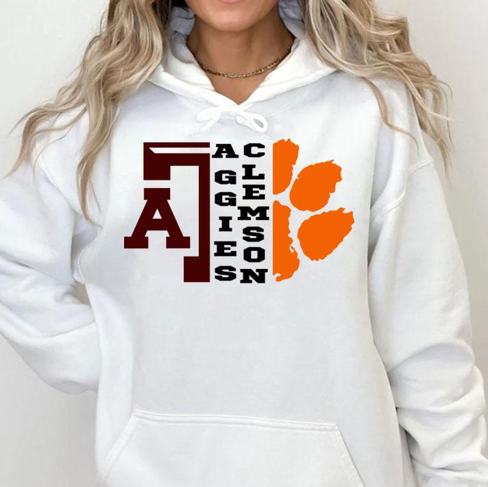 House Divided Clemson Aggies Texas Am University t-shirt hoodie