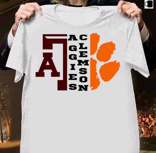 House Divided Clemson Aggies Texas Am University t-shirt shirt