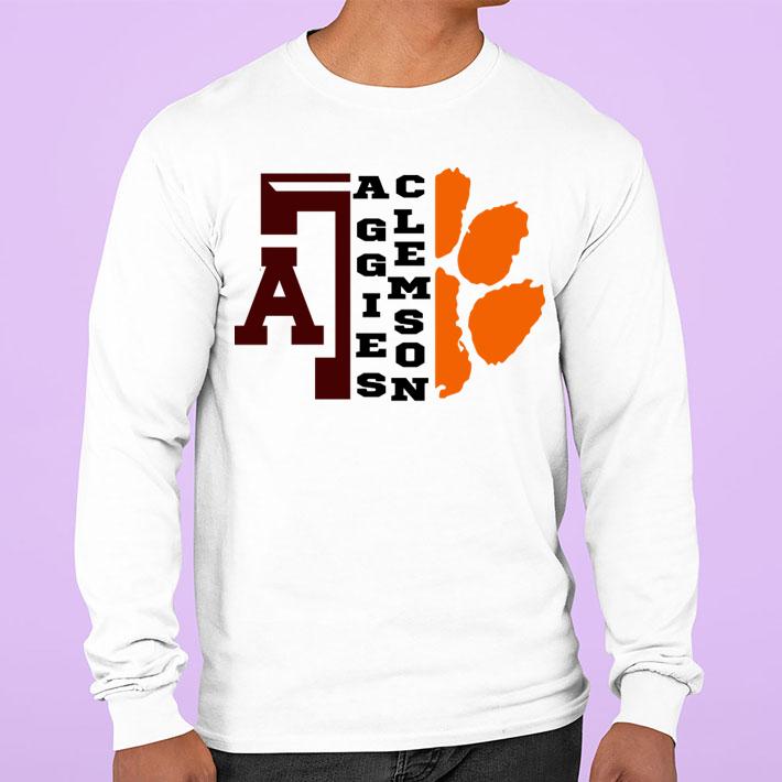 House Divided Clemson Aggies Texas Am University t-shirt sweatshirt