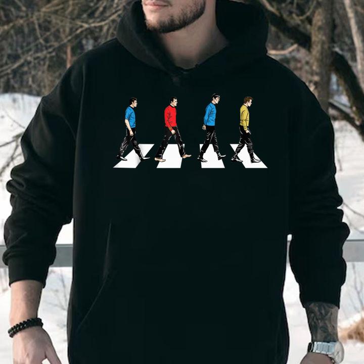 Awesome Star Trek Tribute To The Beatles Abbey Road t-shirt hoodie