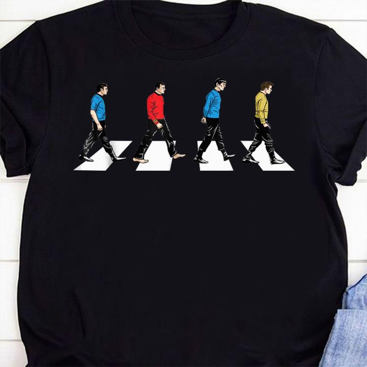 Awesome Star Trek Tribute To The Beatles Abbey Road t-shirt shirt