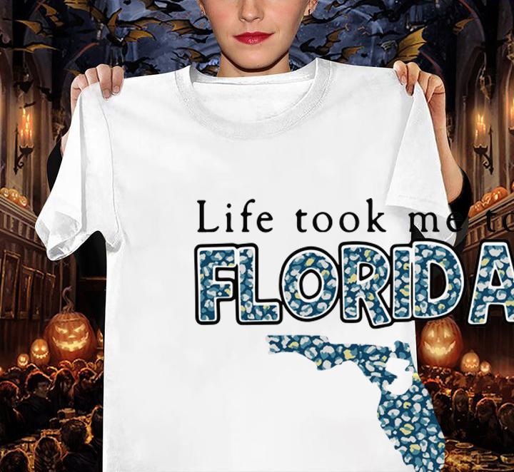 Life Took Me To Florida But Ill Always Be A Jersey Girl Map t-shirt woman shirt