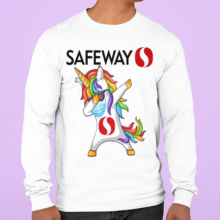 Top Unicorn mask dabbing safeway logo t-shirt sweatshirt