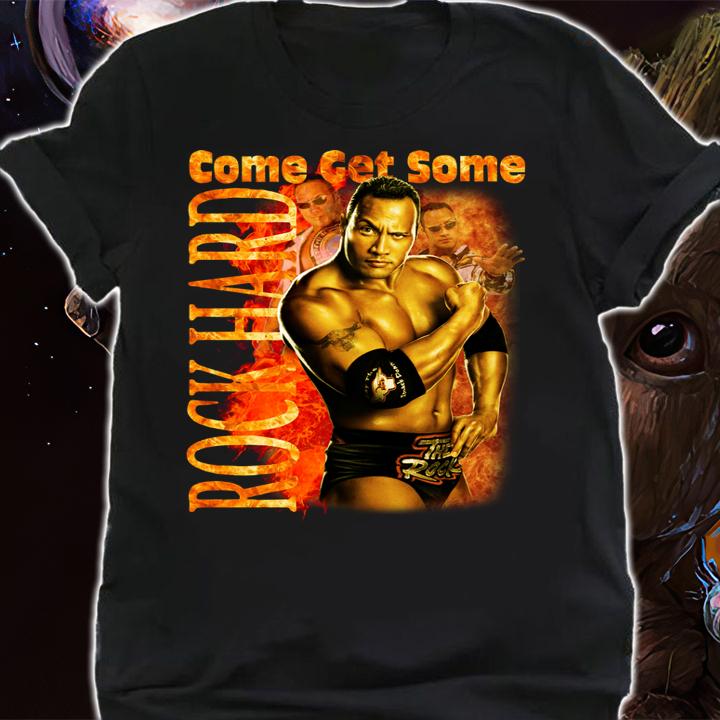 Dwyane Johnson The Rock Hard Come Get Some WWE WWF Vintage Style t-shirt shirt