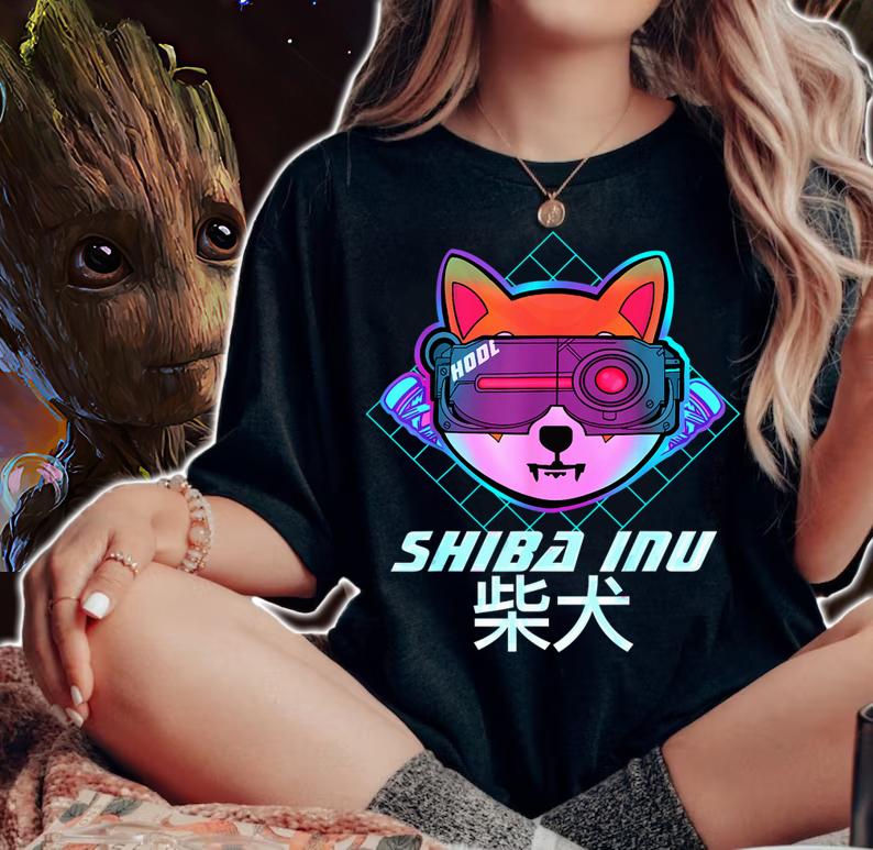 Cyberpunk Shib Army Crypto Shiba inu coin t-shirt woman shirt
