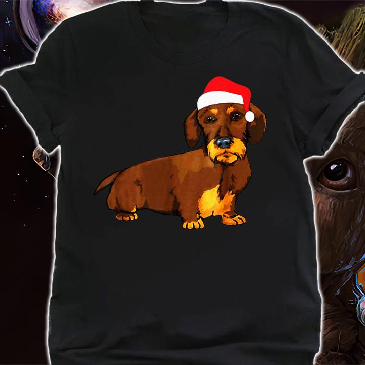 Wirehaired Dachshund Dog Christmas Pajama Xmas Gifts t-shirt shirt