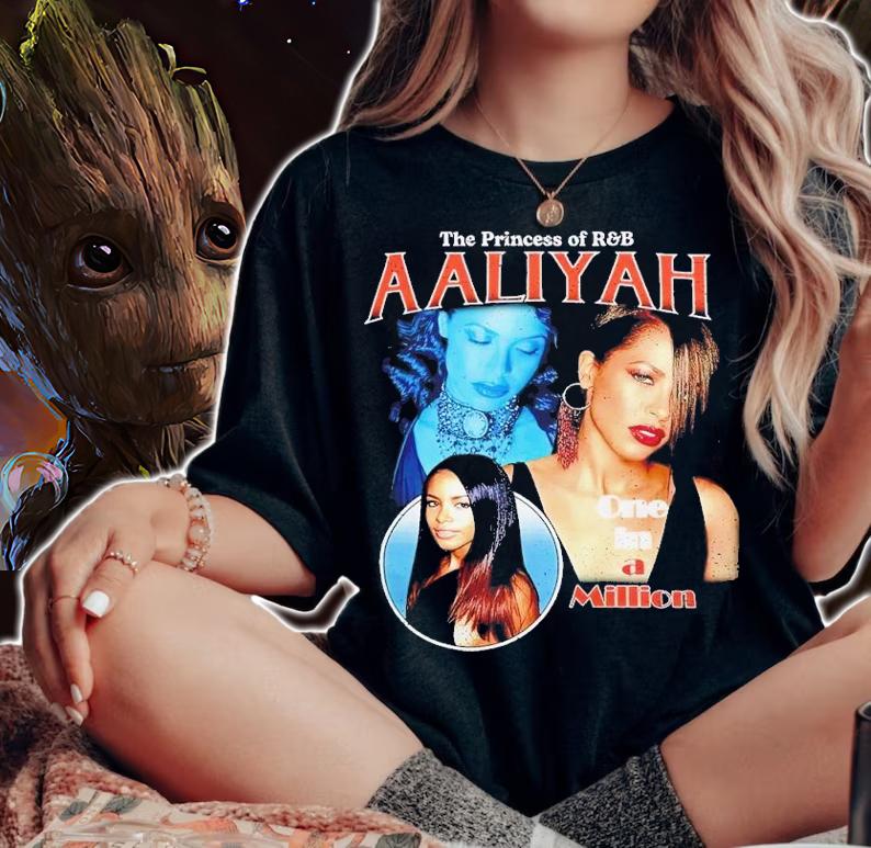 Emmanuel Moseley Aaliyah The Princess of R&B t-shirt woman shirt
