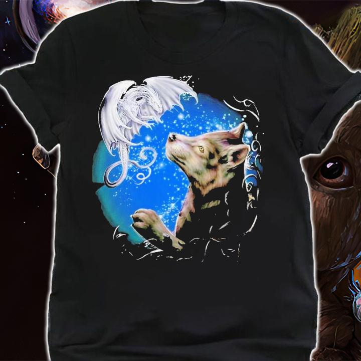Baby dragon and baby wolf shirt t-shirt shirt