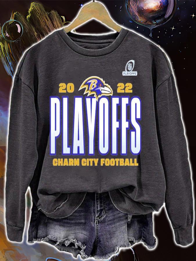 Baltimore Ravens Charm City Football NFL Playoffs 2022 Shirt t-shirt sweatshirt