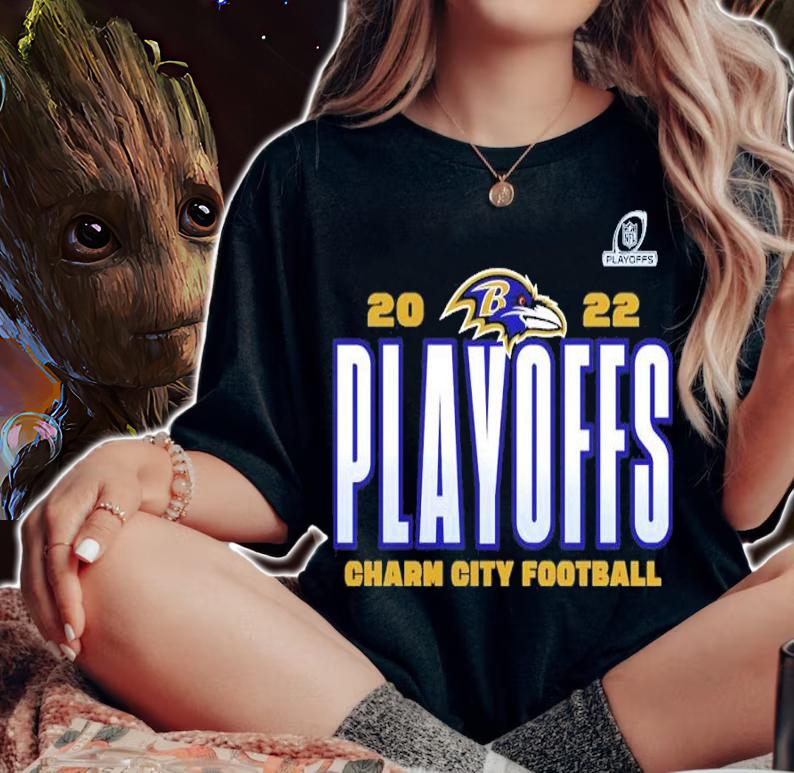 Baltimore Ravens Charm City Football NFL Playoffs 2022 Shirt t-shirt woman shirt