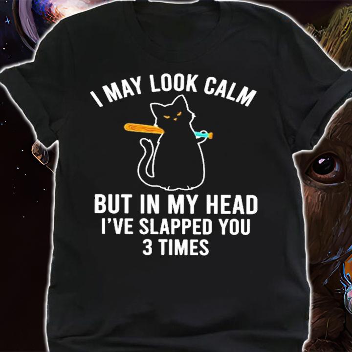 Cat I May Look Calm But In My Head I've Slapped You 3 Times Shirt t-shirt shirt