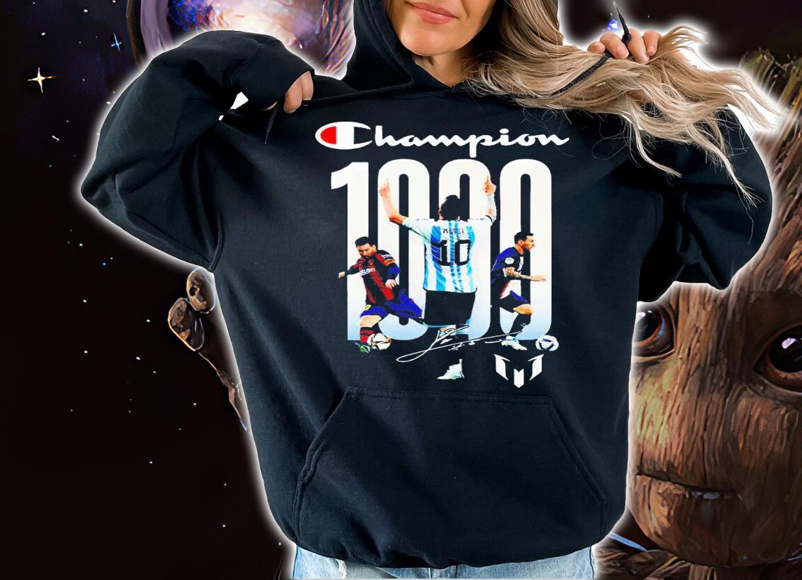 Champion 1000 Lionel Messi signature shirt t-shirt hoodie