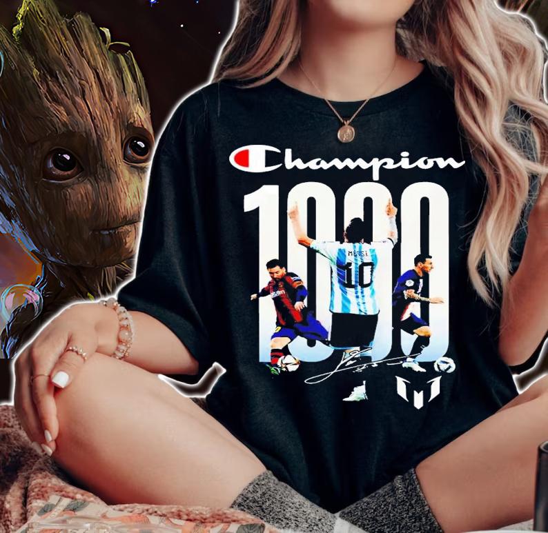 Champion 1000 Lionel Messi signature shirt t-shirt woman shirt