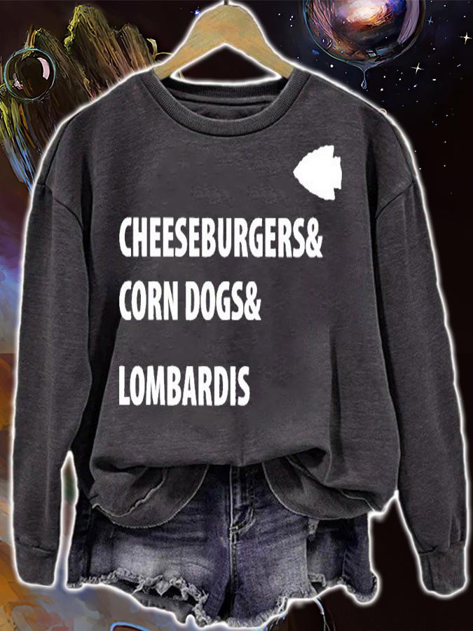 Cheeseburgers corn dogs lombardis shirt t-shirt sweatshirt