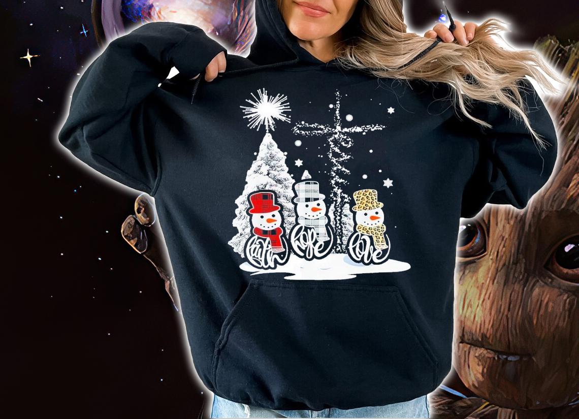 Faith hope love Christmas shirt t-shirt hoodie