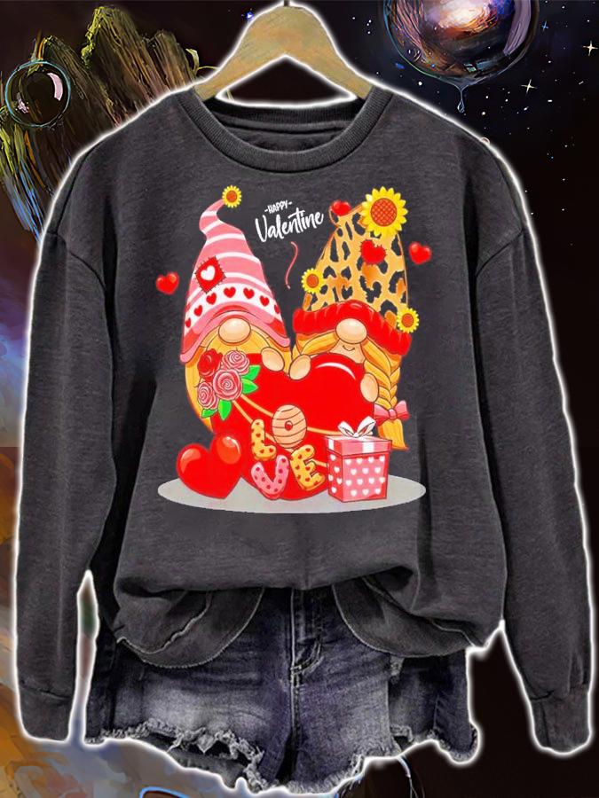 Happy Valentines Day Gnomes with Leopard Sunflower Valentine shirt t-shirt sweatshirt