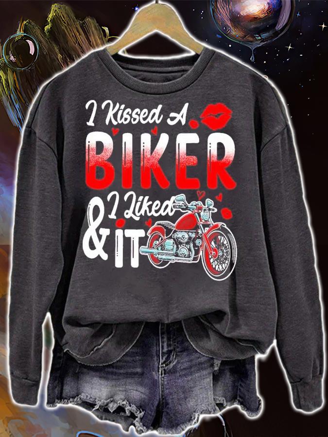 I kissed a biker I liked it Valentine's Day Biker shirt t-shirt sweatshirt