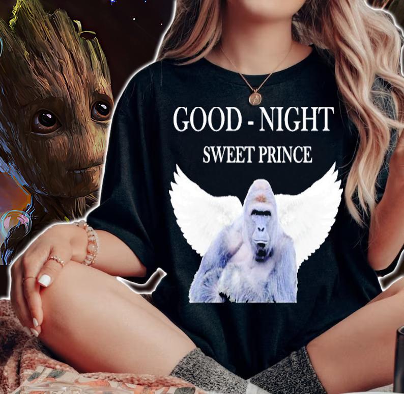 Harambe Gorilla Good Night Sweet Prince Shirt t-shirt woman shirt