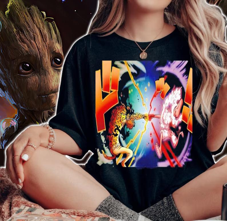 Luffy gear 5 vs Awakened Lucci shirt t-shirt woman shirt