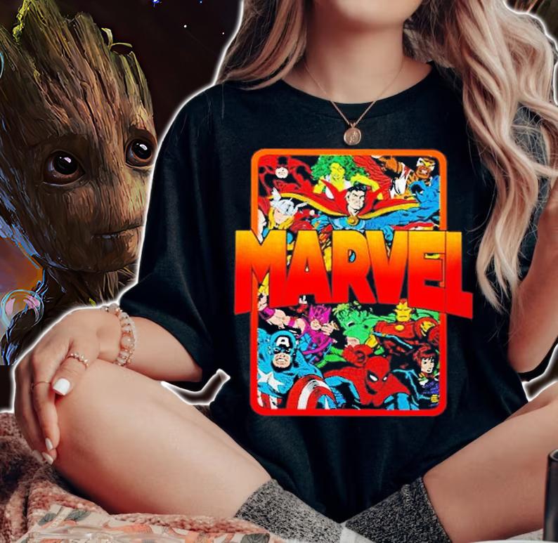 Marvel Comics Old School Characters Shirt t-shirt woman shirt