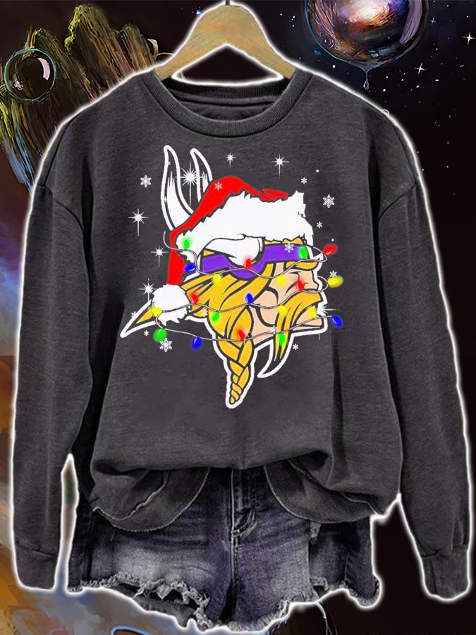 Minnesota Vikings Santa hat Christmas shirt t-shirt