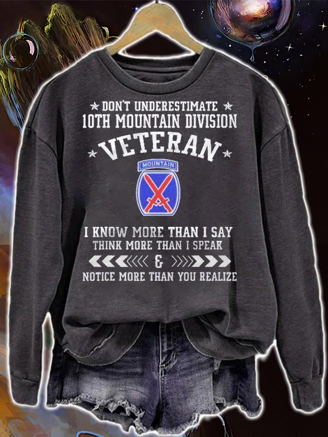 Dont Underestimate 10Th Mountain Division Veteran Day Xmas Shirt t-shirt