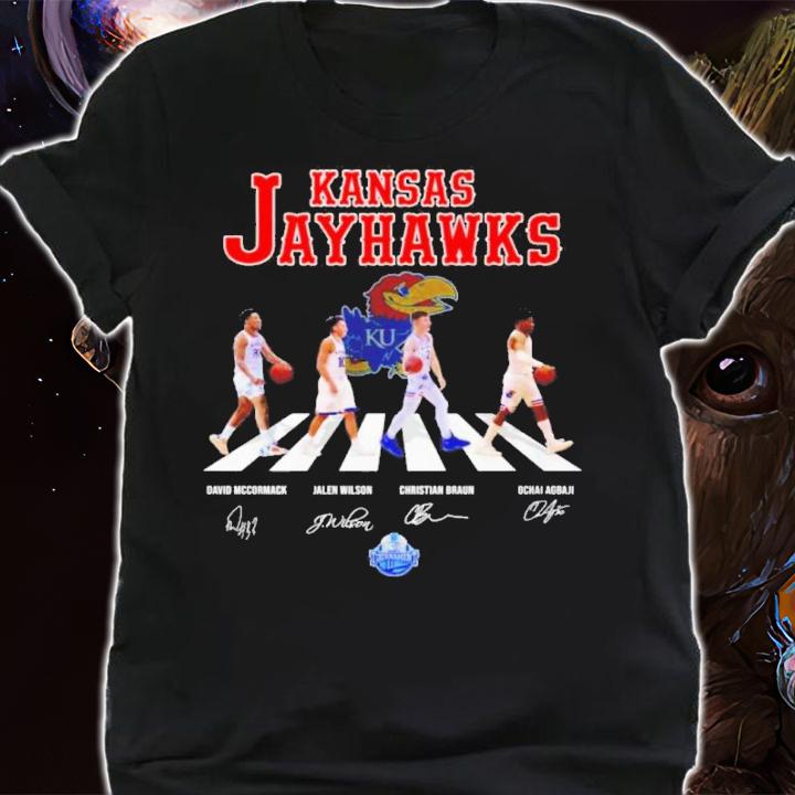 Kansas Jayhawks Men's Basketball Team Abbey Road Signatures Shirt t-shirt