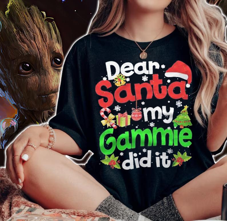 Dear Santa my Gammie did it Christmas T-shirt t-shirt woman shirt