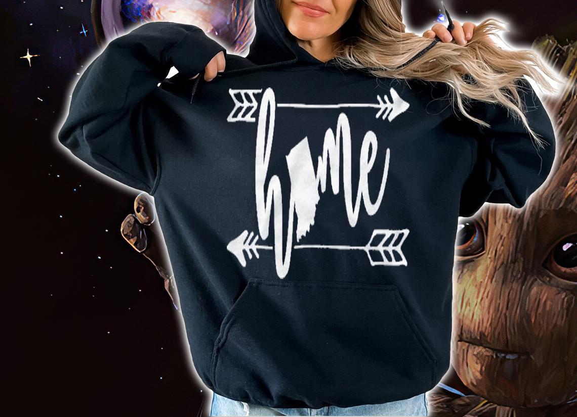 Cute Indiana Arrows State Map Home Pullover Shirt
