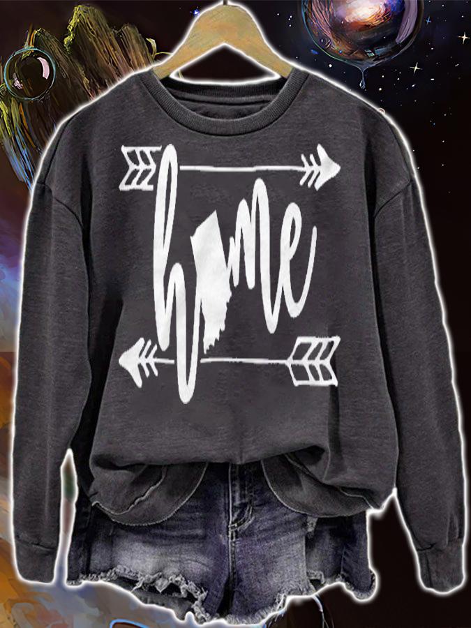 Cute Indiana Arrows State Map Home Pullover Shirt
