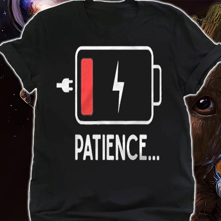 Funny Patience Mom And Dad Low Battery New Baby Humor T-shirt shirt
