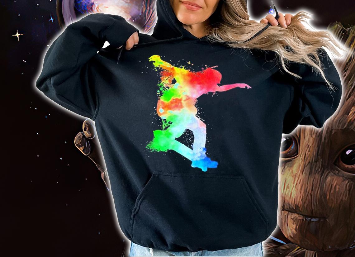 Skateboard Skateboarder Watersplash Skater Skateboarding T-Shirt