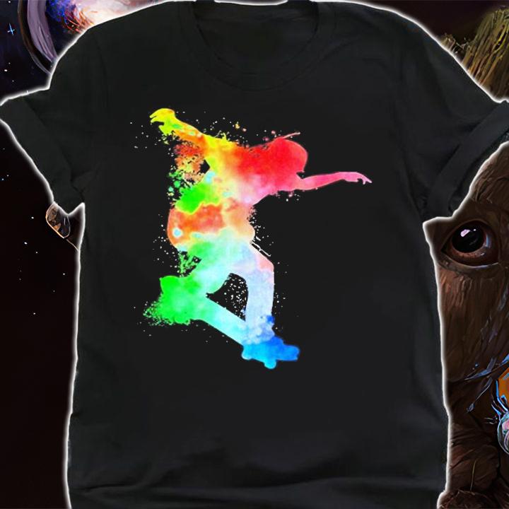 Skateboard Skateboarder Watersplash Skater Skateboarding T-Shirt