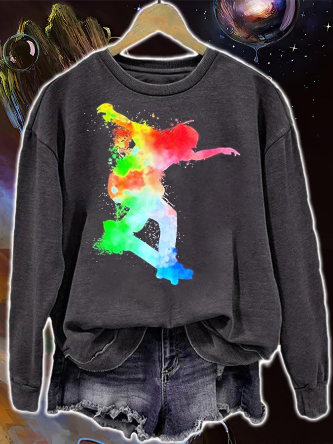Skateboard Skateboarder Watersplash Skater Skateboarding T-Shirt