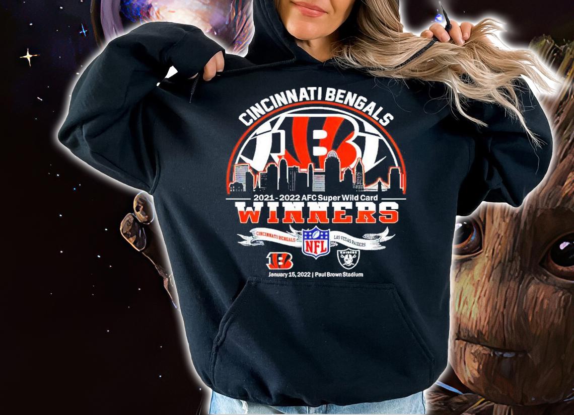 Cincinnati Bengals 20210-2022 AFC Super Wild Card Winner Matchups NFL Cincinnati Bengals Vs Las Vegas Raiders Shirt