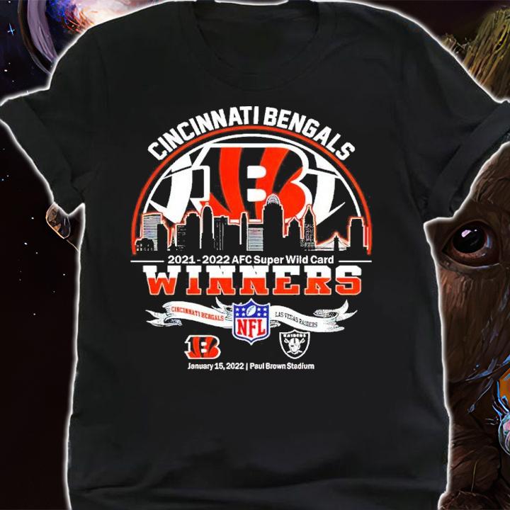 Cincinnati Bengals 20210-2022 AFC Super Wild Card Winner Matchups NFL Cincinnati Bengals Vs Las Vegas Raiders Shirt