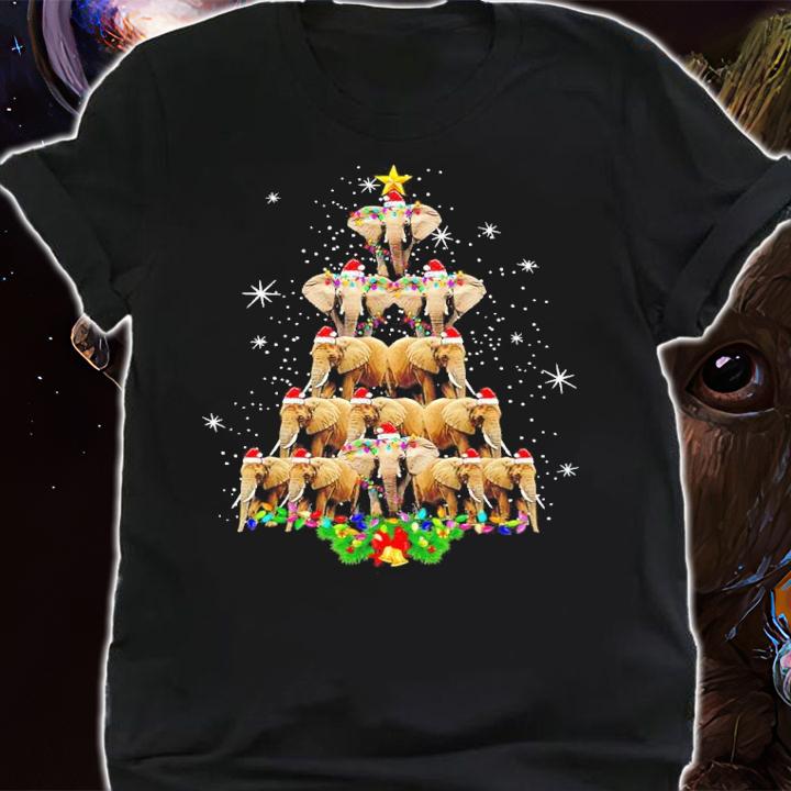 Elephant Christmas Tree Merry Xmas shirt