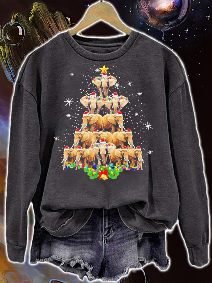 Elephant Christmas Tree Merry Xmas shirt